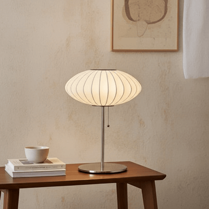 Moduro.co.uk Pendant lights Table Lamp / Warm White Wabi Sabi Chandelier – Japanese Silk Pendant Light – Ivory White – Japandi Style – E27 Bulb
