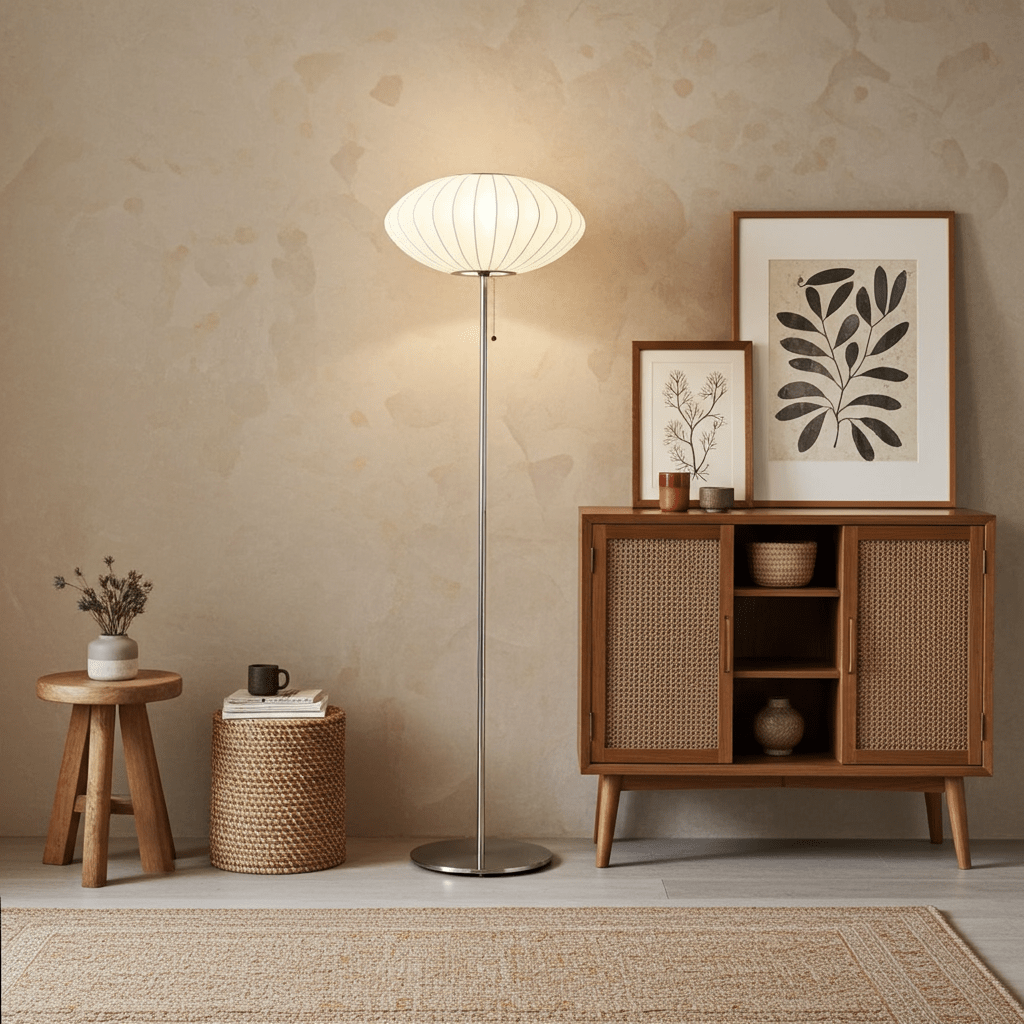Moduro.co.uk Pendant lights Wabi Sabi Chandelier – Japanese Silk Pendant Light – Ivory White – Japandi Style – E27 Bulb