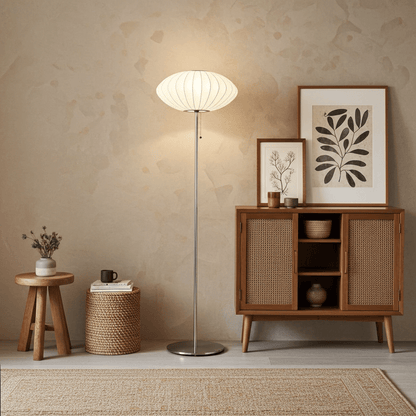 Moduro.co.uk Pendant lights Wabi Sabi Chandelier – Japanese Silk Pendant Light – Ivory White – Japandi Style – E27 Bulb