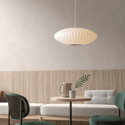 Moduro.co.uk Pendant lights Wabi Sabi Chandelier – Japanese Silk Pendant Light – Ivory White – Japandi Style – E27 Bulb