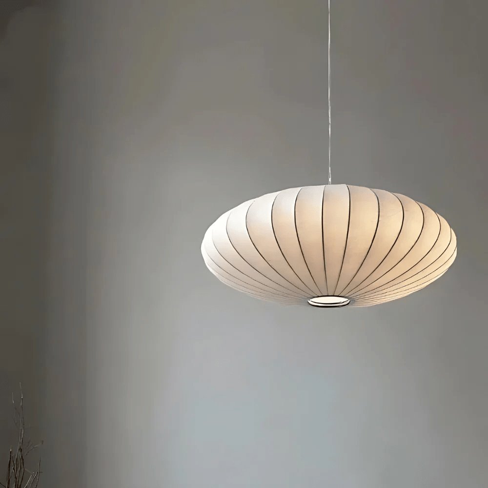 Moduro.co.uk Pendant lights 30cm / Warm White Wabi Sabi Chandelier – Japanese Silk Pendant Light – Ivory White – Japandi Style – E27 Bulb