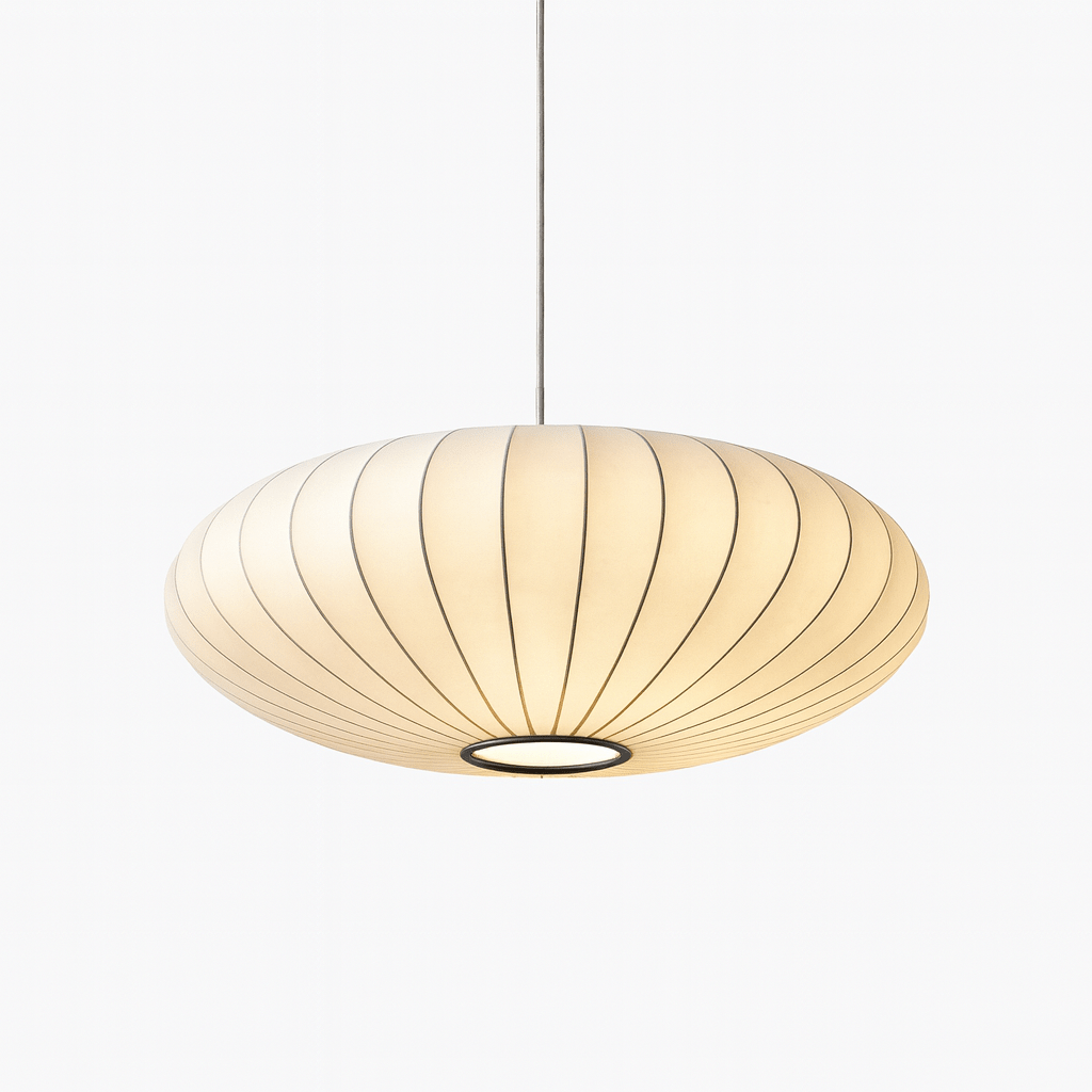 Moduro.co.uk Pendant lights 30cm / Warm White Wabi Sabi Chandelier – Japanese Silk Pendant Light – Ivory White – Japandi Style – E27 Bulb