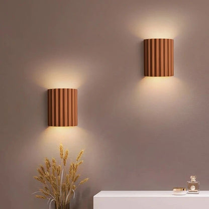 Moduro.co.uk Wall Lamp Orange / 14x17 cm (5.5x6.7 Inches) Wall Resin Lamp – Modern LED Wall Light – Resin & Metal – Minimalist Design