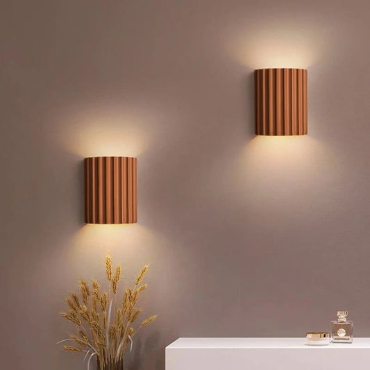 Moduro.co.uk Wall Lamp Orange / 14x17 cm (5.5x6.7 Inches) Wall Resin Lamp – Modern LED Wall Light – Resin & Metal – Minimalist Design