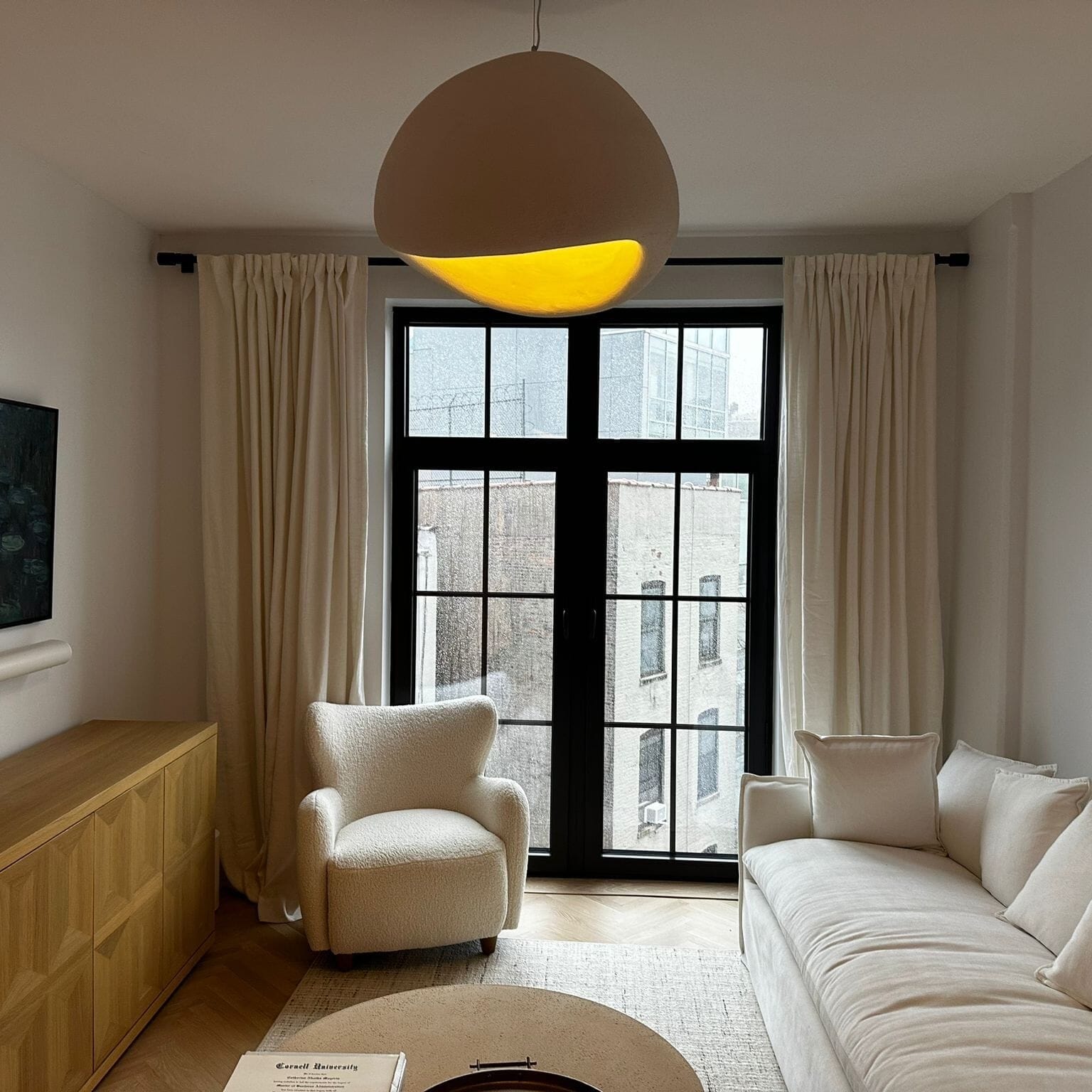 Moduro.co.uk Pendant lights Style B Grey / 11.8" 30cm / Warm Light Wasabi Pendant – Wabi Sabi Ceiling Light in Japandi Style