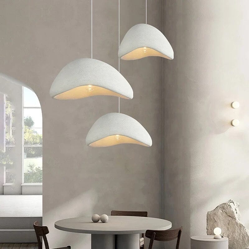 Moduro.co.uk Pendant lights Style A White / 11.8" 30cm / Warm Light Wasabi Pendant – Wabi Sabi Ceiling Light in Japandi Style
