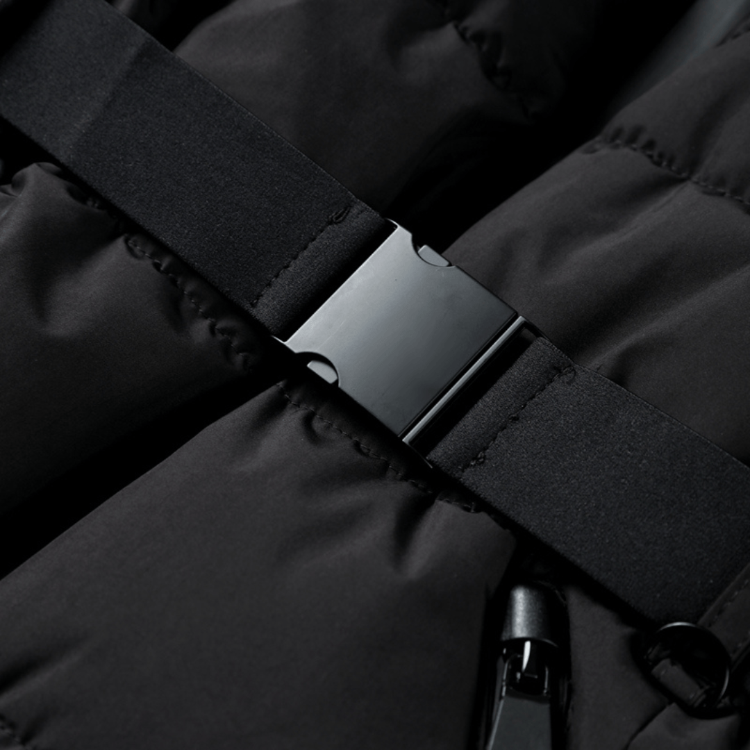 Moduro.co.uk Puffer Jacket Women’s Puffer Jacket – Belted Winter Coat – Black – Lightweight Insulated Design