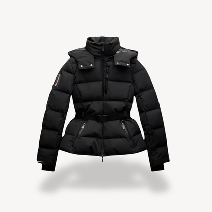 Moduro.co.uk Puffer Jacket Black / XS Women’s Puffer Jacket – Belted Winter Coat – Black – Lightweight Insulated Design